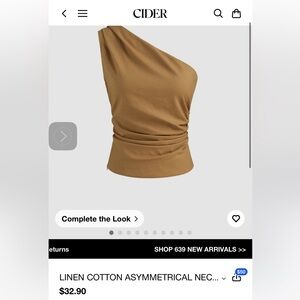 Cider Brown One-Shoulder Top